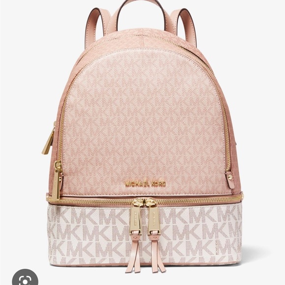Brand new Michael Kors medium rhea ballet multi colorblock backpack - Picture 1 of 3